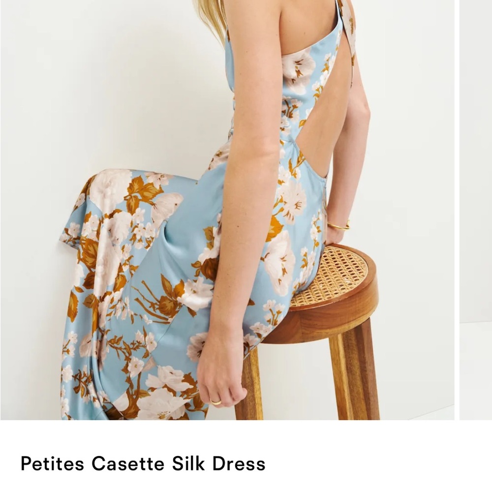 Reformation Casette Silk Dress - 4 petite
